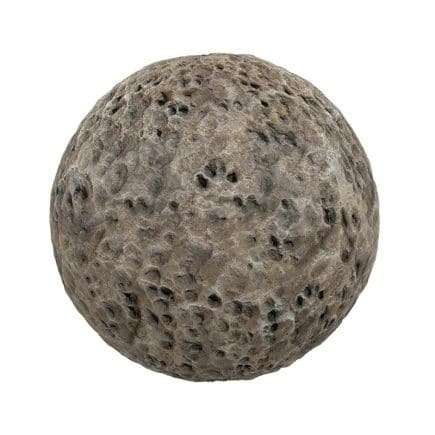 Brown Rock with Holes PBR Texture