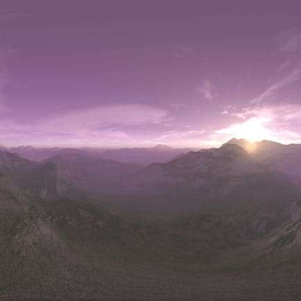 Early Morning Desert Mountains HDRI Sky