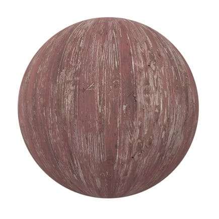 Red Painted Old Wood PBR Texture